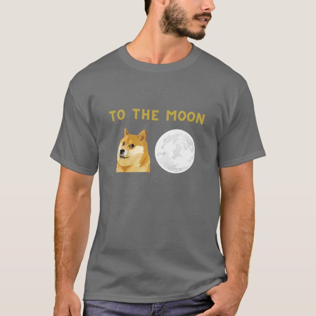 Camiseta Dogecoína A La Criptomoneda De La Luna (Anverso)