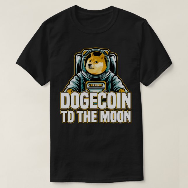 Camiseta Dogecoína A La Luna  (Diseño del anverso)