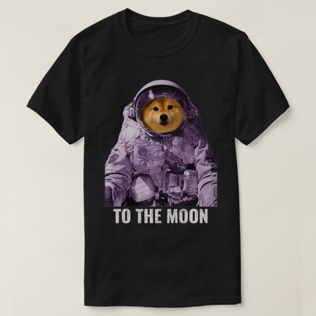 Camiseta Dogecoína A La Luna Guay Dogecoin Premium  (Diseño del anverso)
