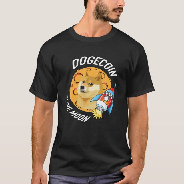 Camiseta Dogecoína A La Luna , Mono De Cohetes Criptos De M (Anverso)