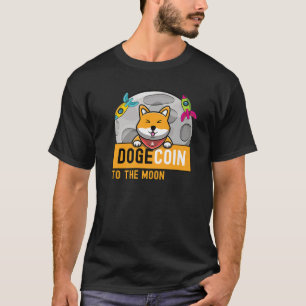 Camiseta Dogecoína Al Meme De Cripto Del Cohete De Perro De