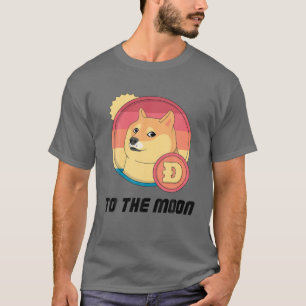 Camiseta Dogecoína Al Meme De La Criptomoneda De La Luna