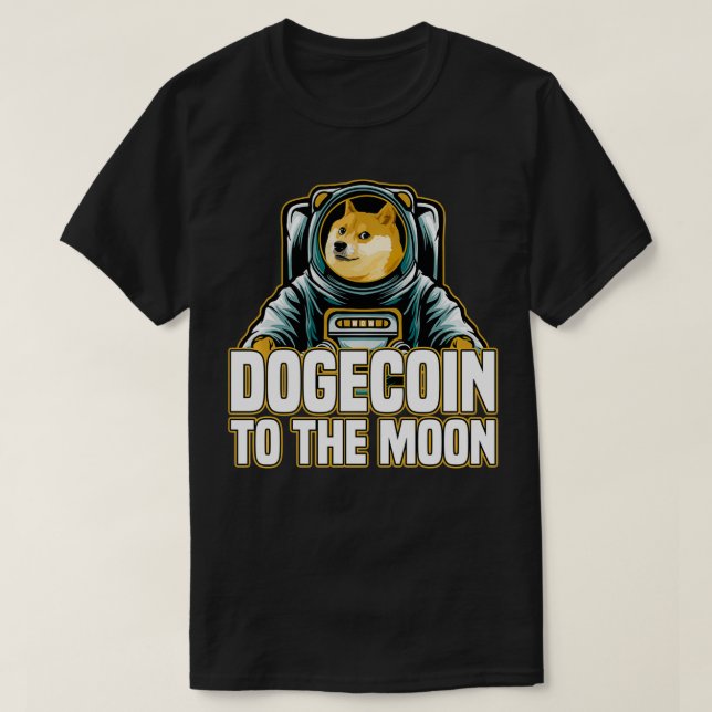 Camiseta Dogecoína Al Pullover De La Luna (Diseño del anverso)