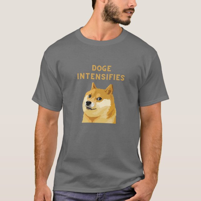 Camiseta Dogecoína intensifica la criptomoneda (Anverso)
