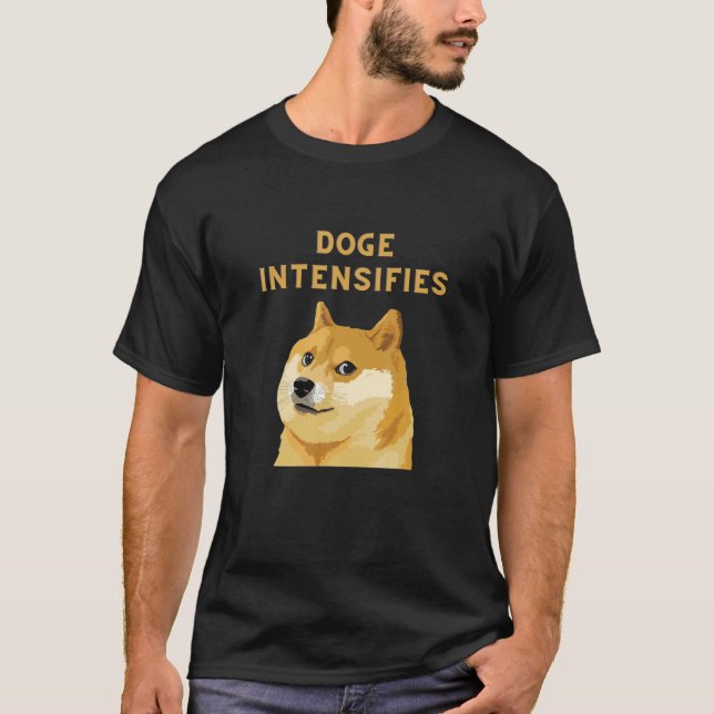 Camiseta Dogecoína intensifica la criptomoneda (Anverso)
