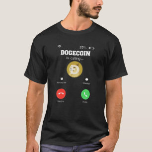 Camiseta Dogecoína Llama Crypto Doge Coin Dog Mem