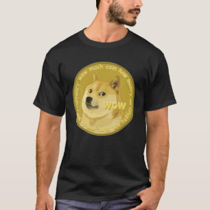 Camiseta Dogecoína Muy Moneda Mucha Moneda Difícil Dogecoín
