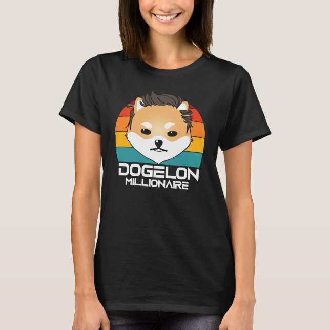 Camiseta Dogelon Mars Millionaire Krypto Meme Elon Coin Tok (Anverso)