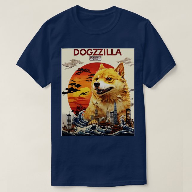 Camiseta Dogezilla Funny Doge Meme Gigante Shiba Inu Funny  (Diseño del anverso)