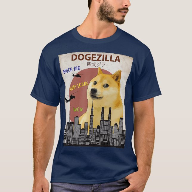 Camiseta Dogezilla Funny DOGE MEME Shiba Inu Perro (Anverso)