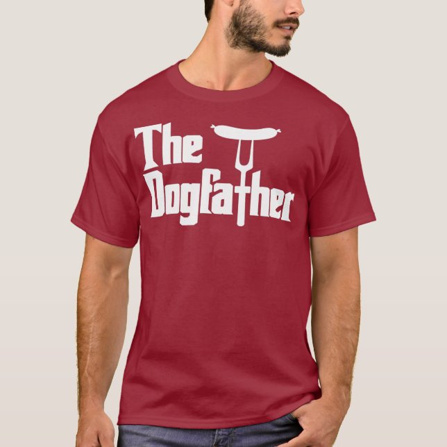 Camiseta Dogfather Hot Dog Funny Grill Pun (Anverso)