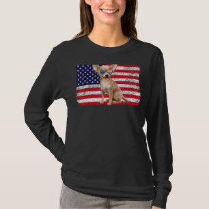 Camiseta Doggie Usa Dueño De Perro Usa Chihuahua Bandera Es