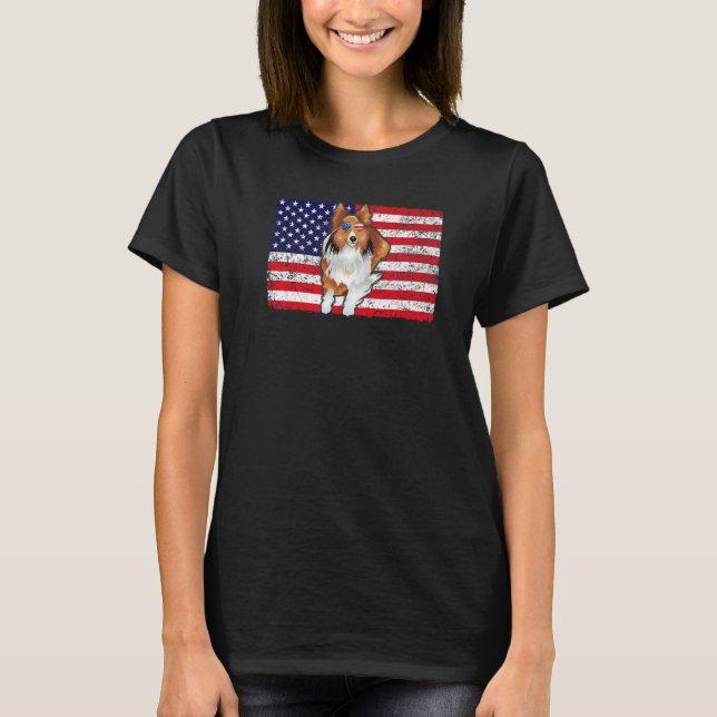 Camiseta Doggie Usa Dueño De Perro Usa Shetland Sheepdog Us (Anverso)
