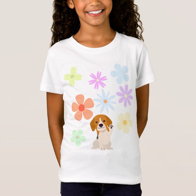 Camiseta Doggie y Flores (Anverso)