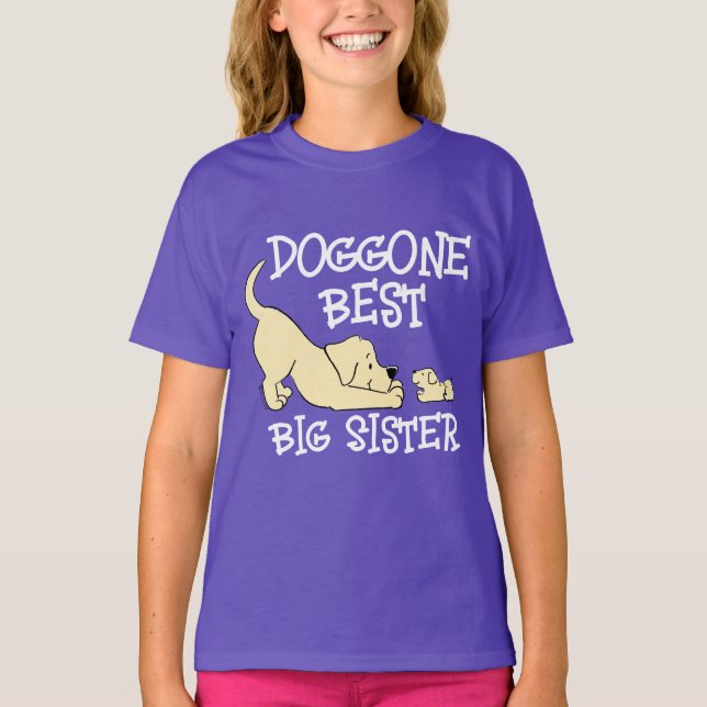 Camiseta Doggone Mejor Gran Hermana Cute Parentela (Anverso)
