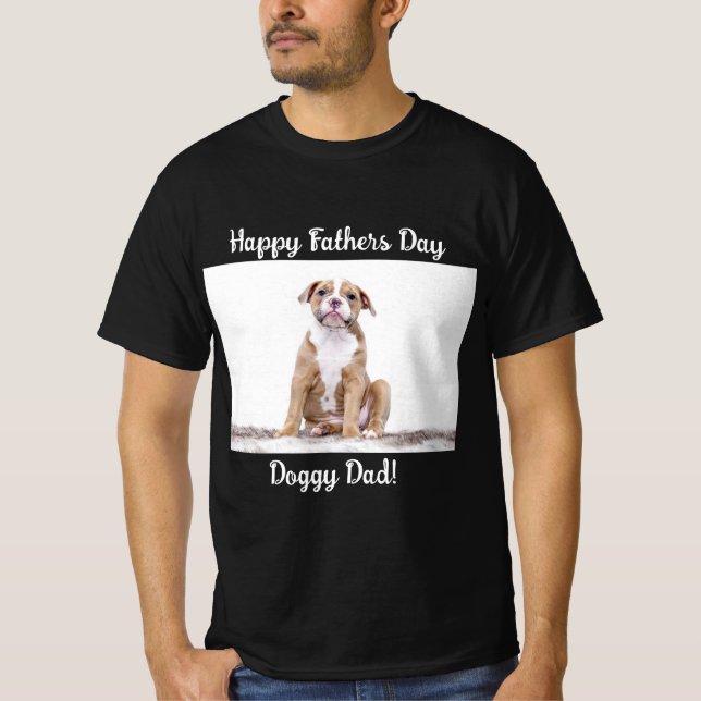 Camiseta Doggy Dad | Día del padre | Foto Personalizado | C (Anverso)