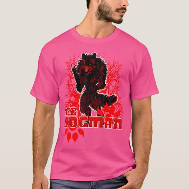 Camiseta Dogman Of America Monstruo Del Lobo Rojo Werewolf  (Anverso)