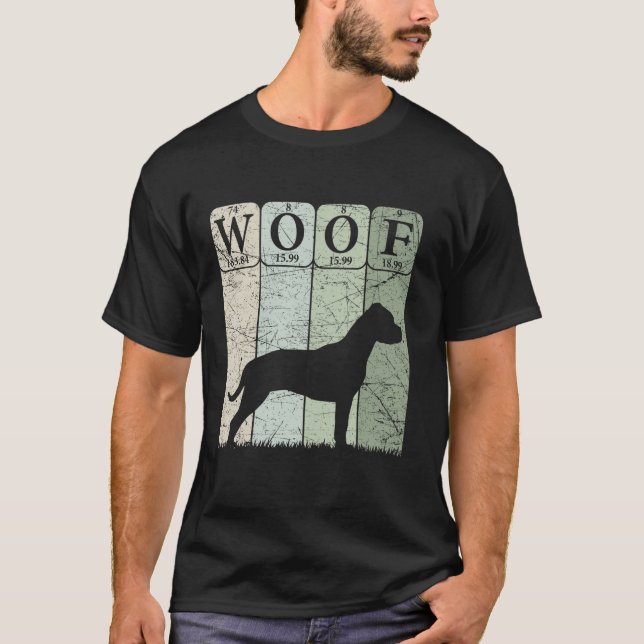 Camiseta Dogo Argentino Elementos Periódicos De Mesa Perro  (Anverso)