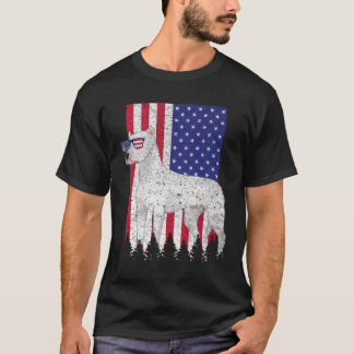 Camiseta Dogo Argentino Patriótico Dog Usa Orgullo Estadoun