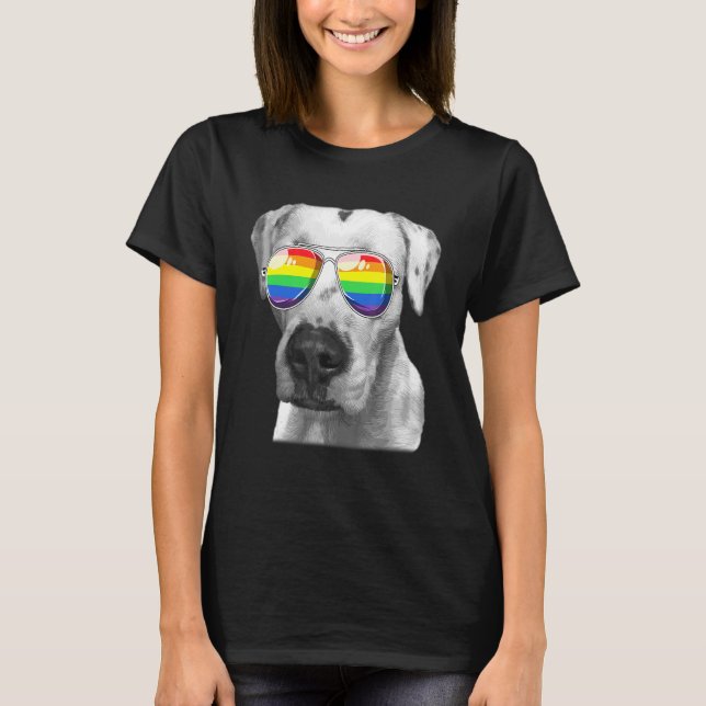 Camiseta Dogo Argentino Perro Gay Bandera del Orgullo Gay G (Anverso)