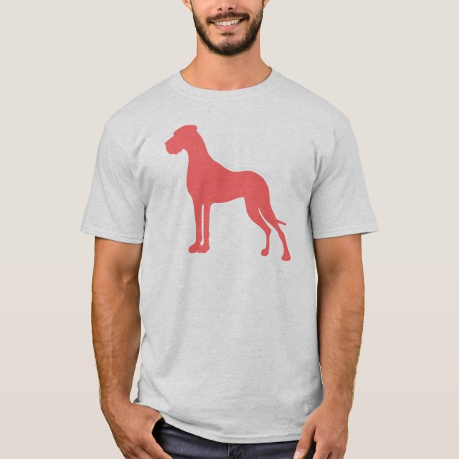 Camiseta Dogo de Burdeos coral (Anverso)