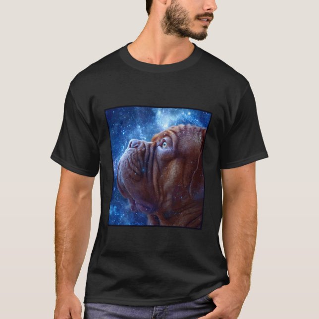 Camiseta Dogo de Burdeos Espacio (Anverso)