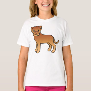 Camiseta Dogo de Burdeos perro de dibujos animados lindo