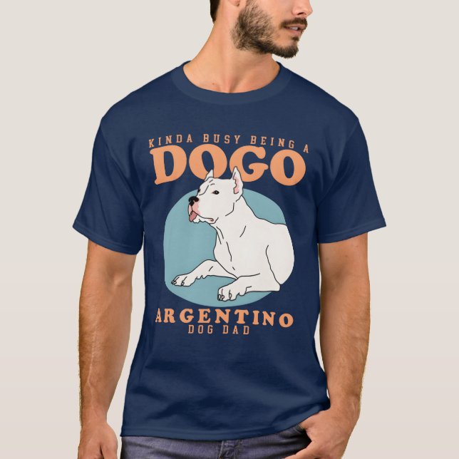Camiseta Dogo Perro Argentino Papá Perros Propietario chica (Anverso)