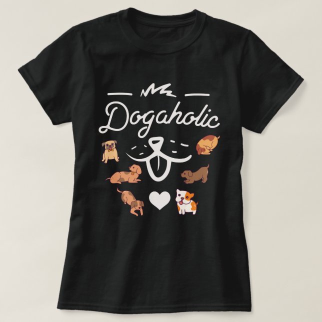 camiseta dogólica| Camiseta morada para los amante (Diseño del anverso)