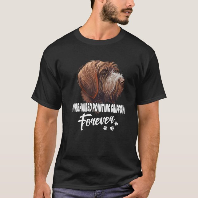 Camiseta Dogs 365 Cabezal Pintando Griffon Para Siempre Cut (Anverso)