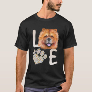 Camiseta Dogs 365 Love Chow Dog Paw Mascota Rescate