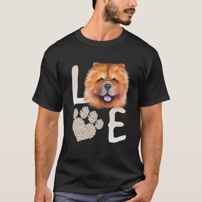 Camiseta Dogs 365 Love Chow Dog Paw Mascota Rescate (Anverso)