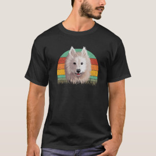 Camiseta Dogs 365 Retro Samoyed Dog Estilo de cosecha