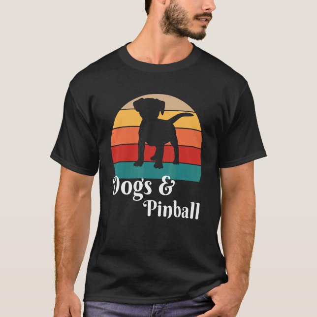 Camiseta Dogs and Pinball Retro (Anverso)