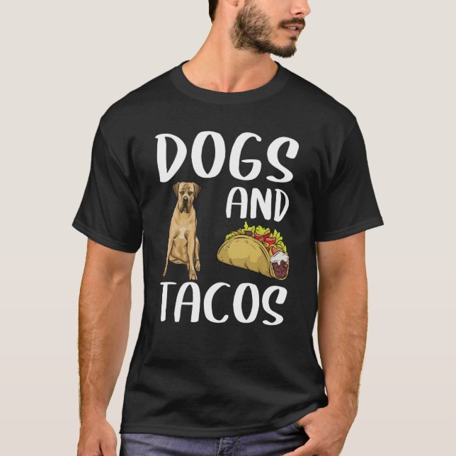 Camiseta Dogs And Tacos Boerboel Mexican Food (Anverso)