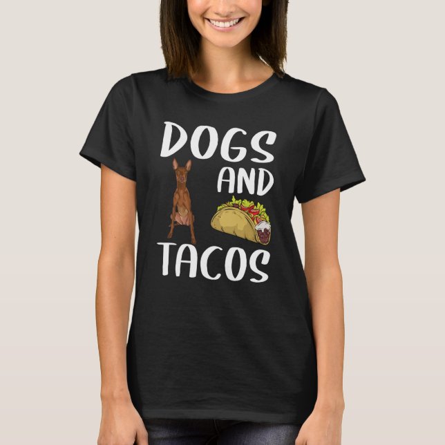 Camiseta Dogs And Tacos Pharaoh Hound Mexican Food (Anverso)