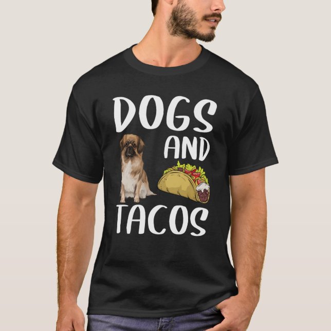 Camiseta Dogs And Tacos Tibetan Spaniel Mexican Food (Anverso)