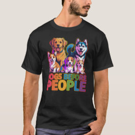 Camiseta Dogs Before People Funny Dog Lover Quote Design