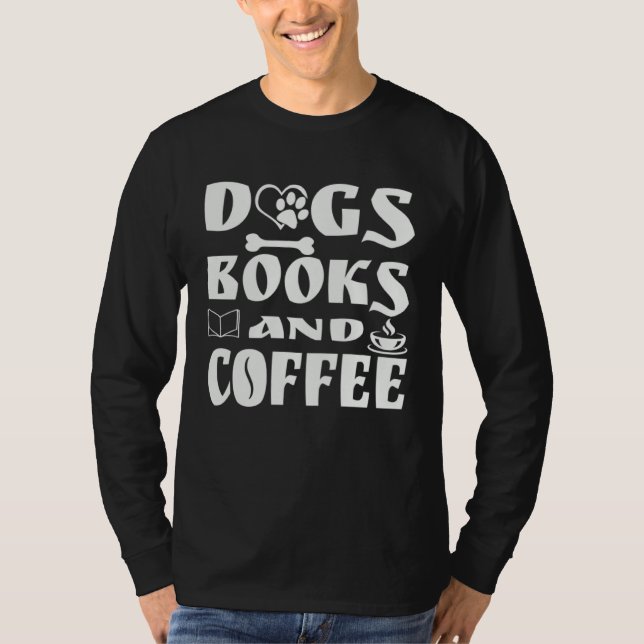 Camiseta Dogs Books and Coffee  Dogs Books and Coffee Men W (Anverso)