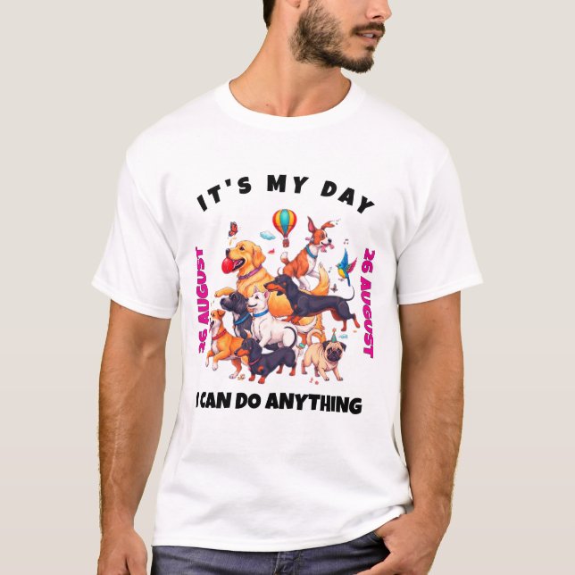 Camiseta Dogs' Day Out: Fun Design for National Dog Day on  (Anverso)