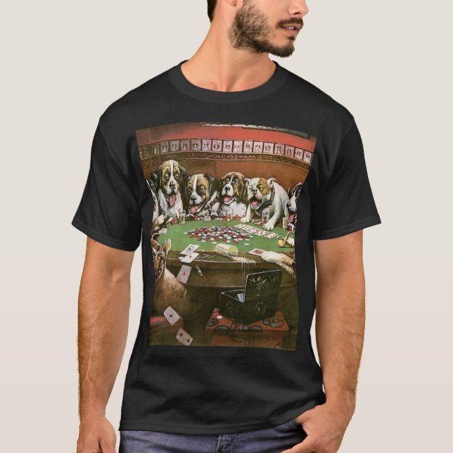 Camiseta Dogs Playing Poker Sympathy - Cassius Coolidge (Anverso)