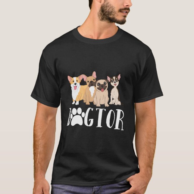 Camiseta Dogtor Funny Dog Médica Vet Tech Veterinaria (Anverso)