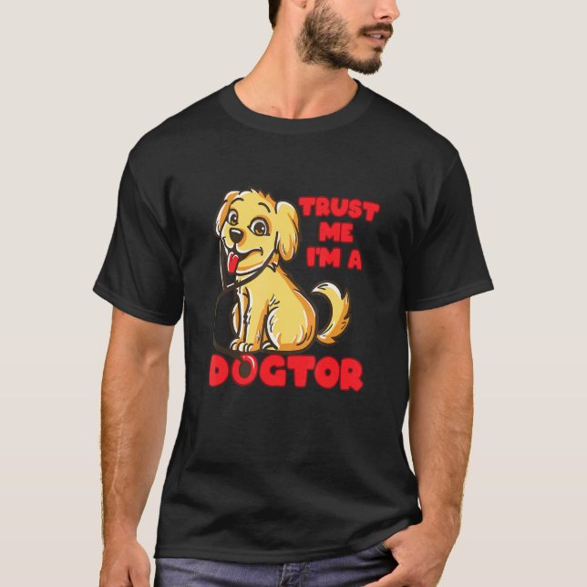 Camiseta Dogtor Golden Labrador Retriever Puppy Vet Tech Ve (Anverso)