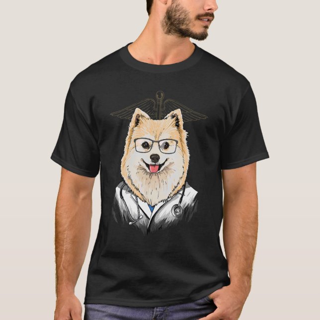 Camiseta Dogtor Pomeranian Vet Doctor Physician Puppy Pet D (Anverso)