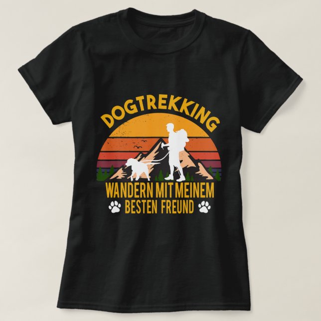 Camiseta Dogtrekking Canicross Train Dog Sport Gift Idea (Diseño del anverso)