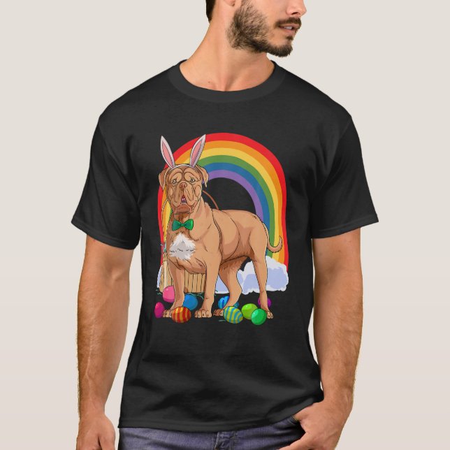 Camiseta Dogue De Bordeaux Easter Eggys Bunny (Anverso)