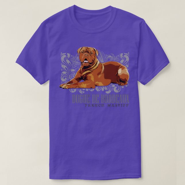 Camiseta Dogue de Bordeaux Mastiff Francés (10) (Diseño del anverso)