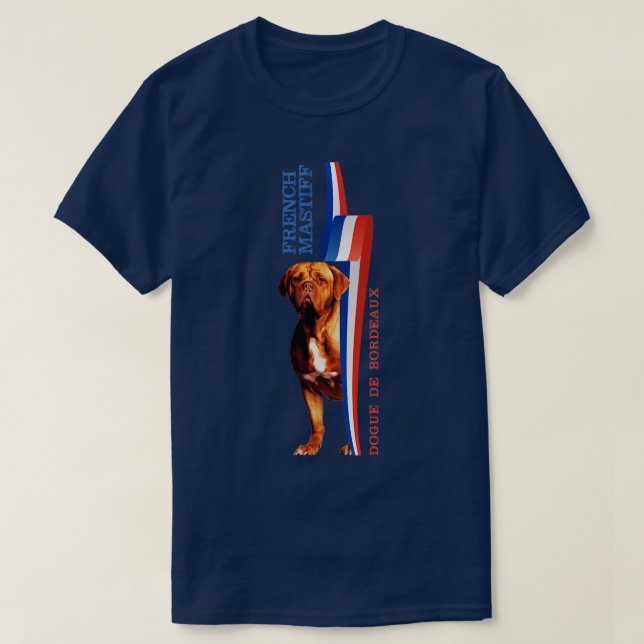 Camiseta Dogue de Bordeaux Mastiff Francés (2) (Diseño del anverso)