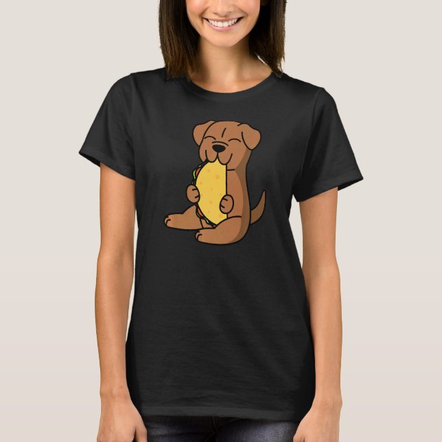 Camiseta Dogue De Burdeos Comiendo Un Taco Perro (Anverso)