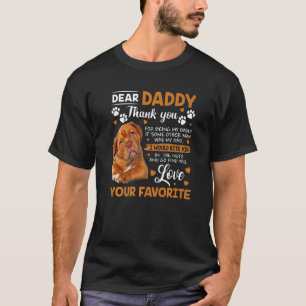 Camiseta Dogue De Burdeos Querido Papá Gracias Por Ser Mi